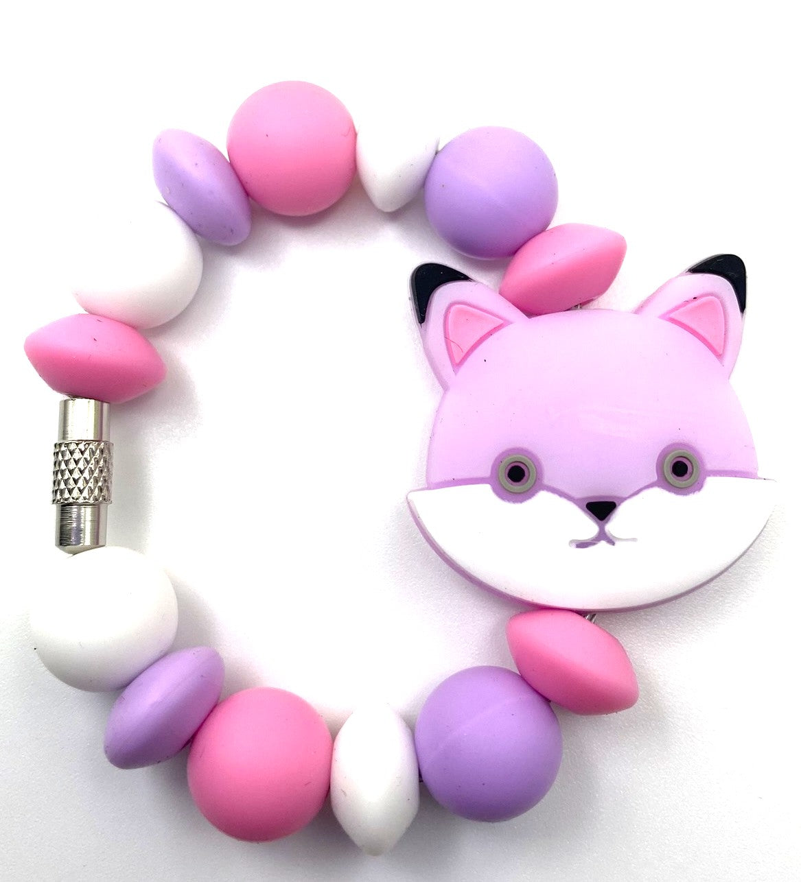 Squish Cat Face Purple Kitty Stanley Cup Tumbler Handle Charm