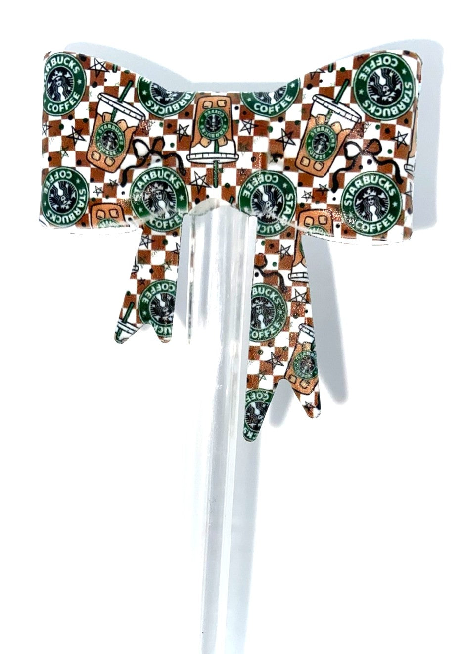 Star Coffee Queen Bow Straw Topper