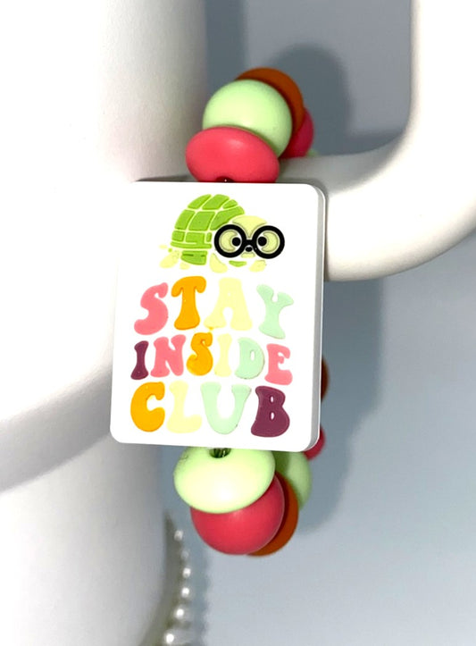 Stay Inside Club Turtle Stanley Tumbler Cup Handle Charm