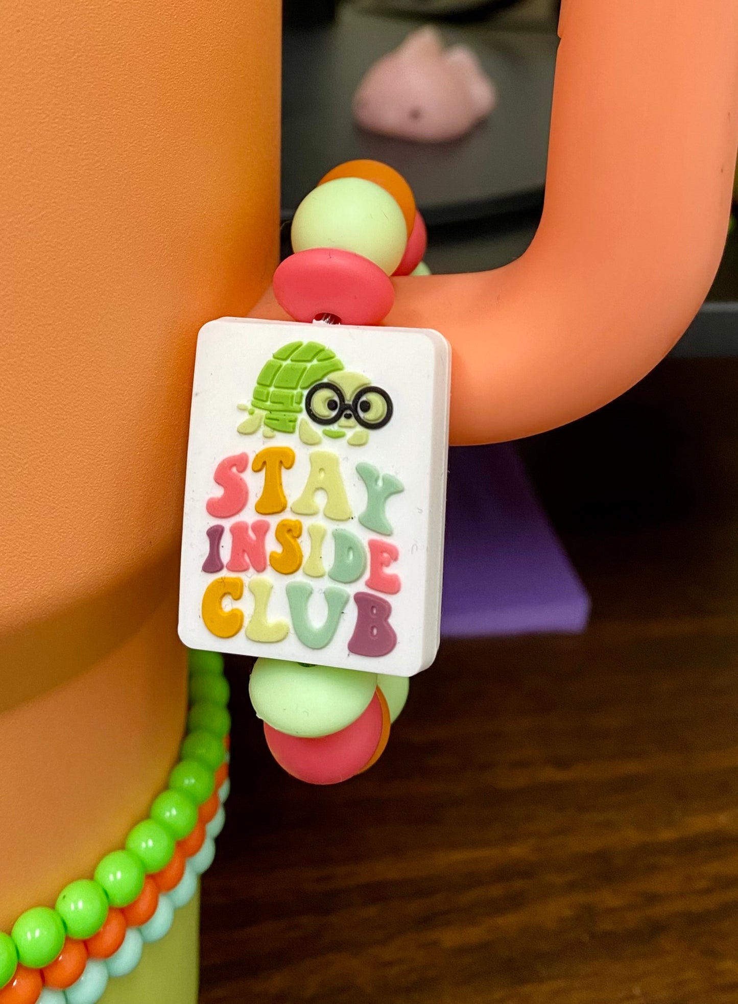 Stay Inside Club Turtle Stanley Tumbler Cup Handle Charm
