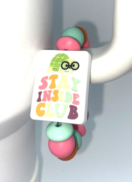 Stay Inside Club Turtle Stanley Tumbler Cup Handle Charm