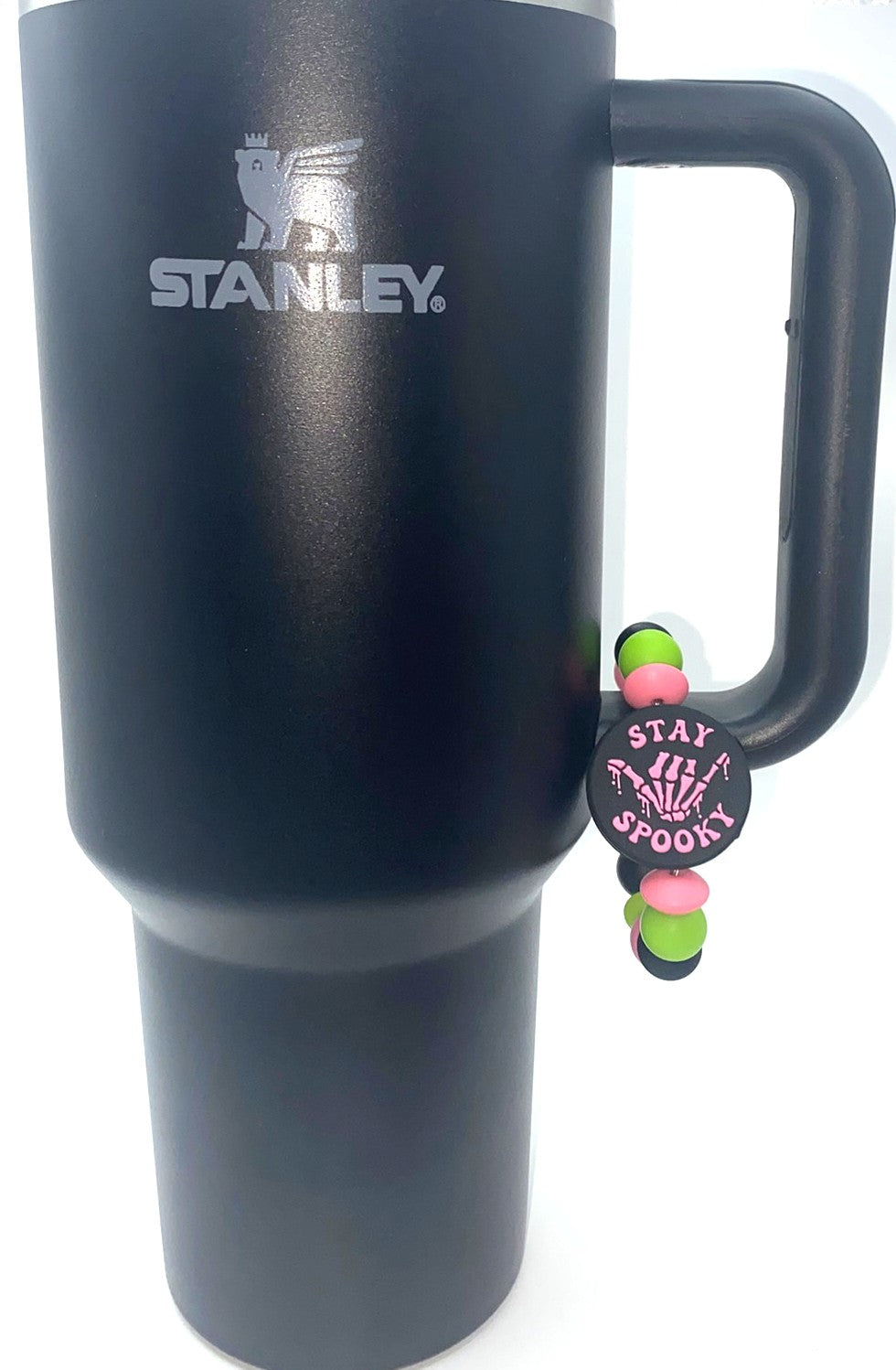 Stay Spooky Pink Skellie Hand Stanley Tumbler Cup Handle Charm