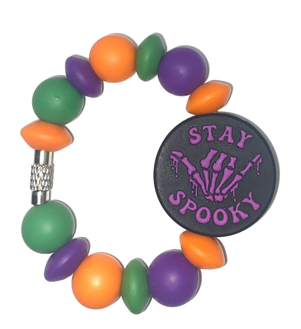 Stay Spooky Purple Skellie Hand Stanley Tumbler Cup Handle Charm