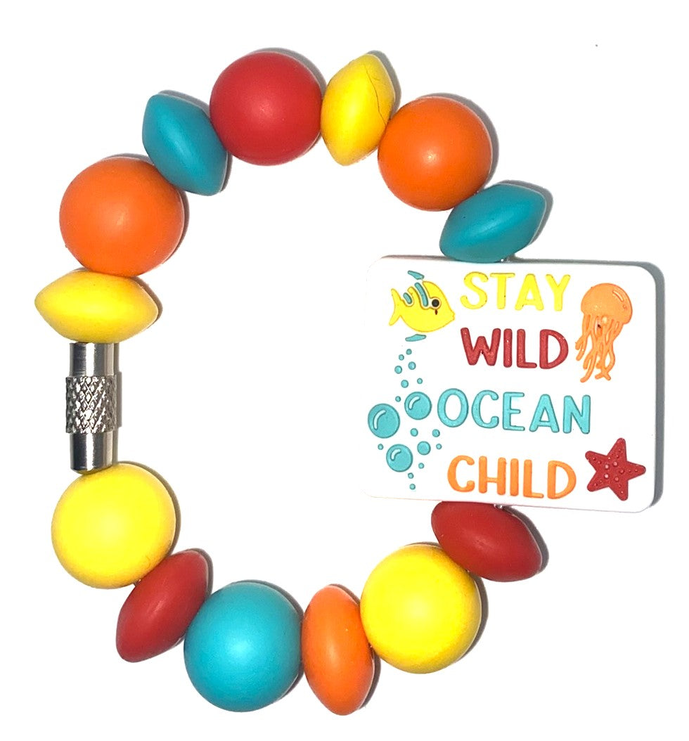 Stay Wild Ocean Child Summer Stanley Tumbler Cup Handle Charm