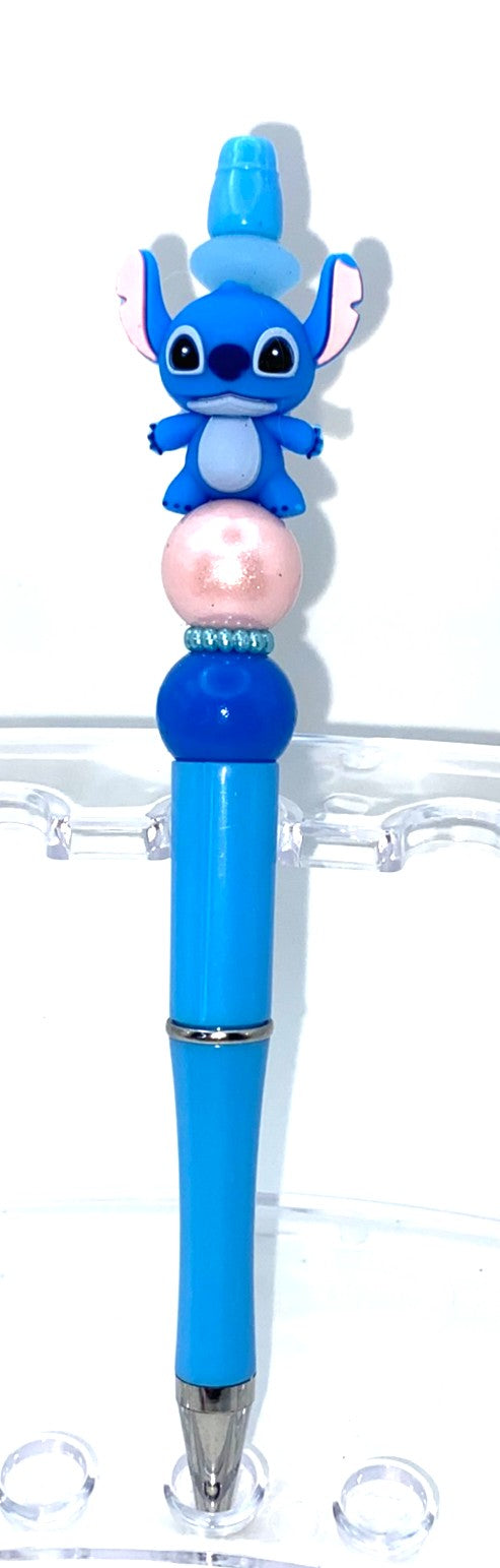 Blue Alien 3D Beaded Pen
