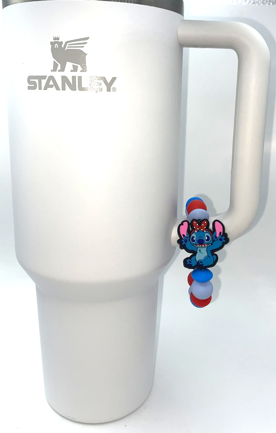 Blue Alien w/Red Bandana Bow Stanley Tumbler Cup Handle Charm