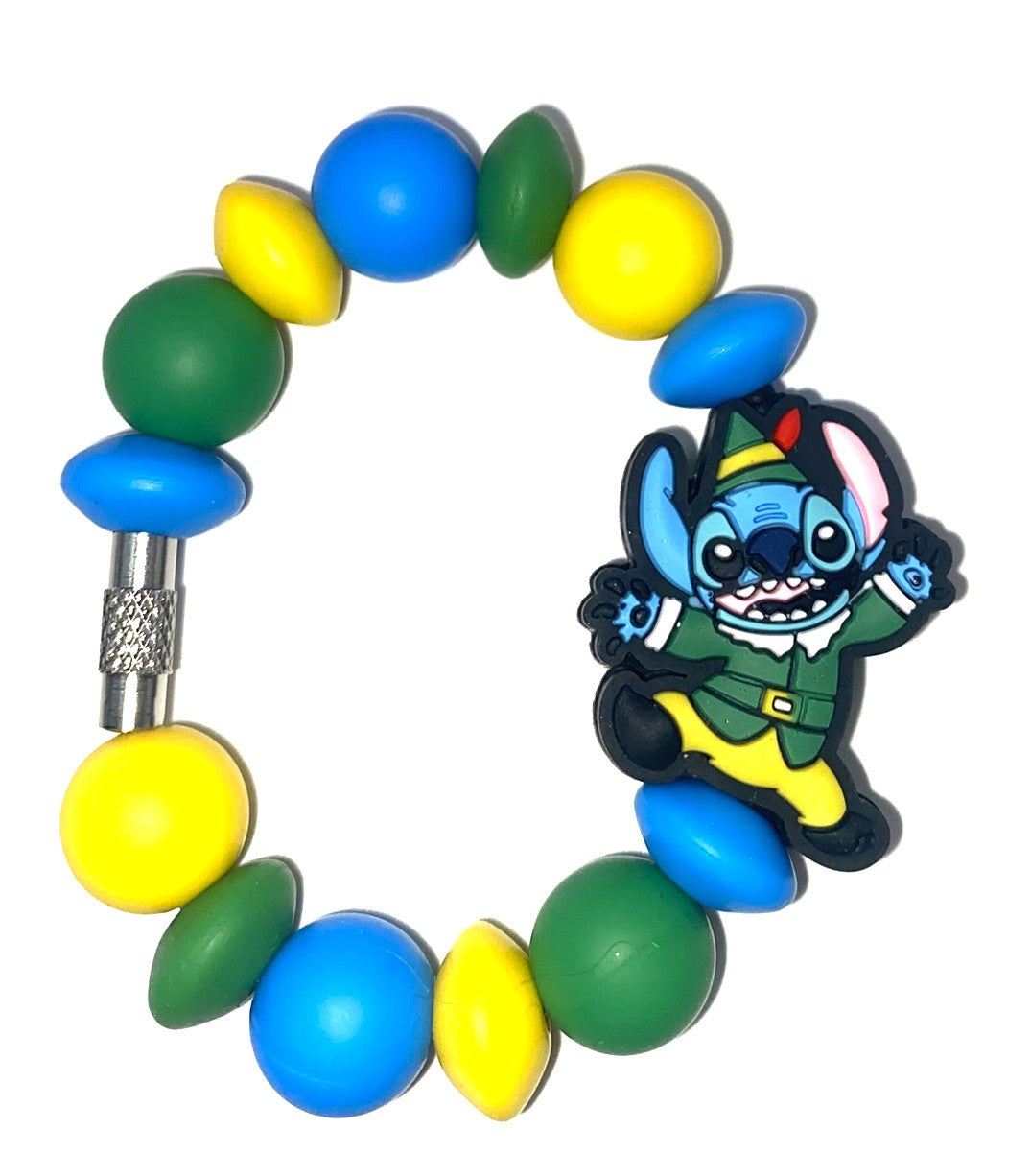 Blue Alien Elf Buddy Christmas Stanley Tumbler Cup Handle Charm