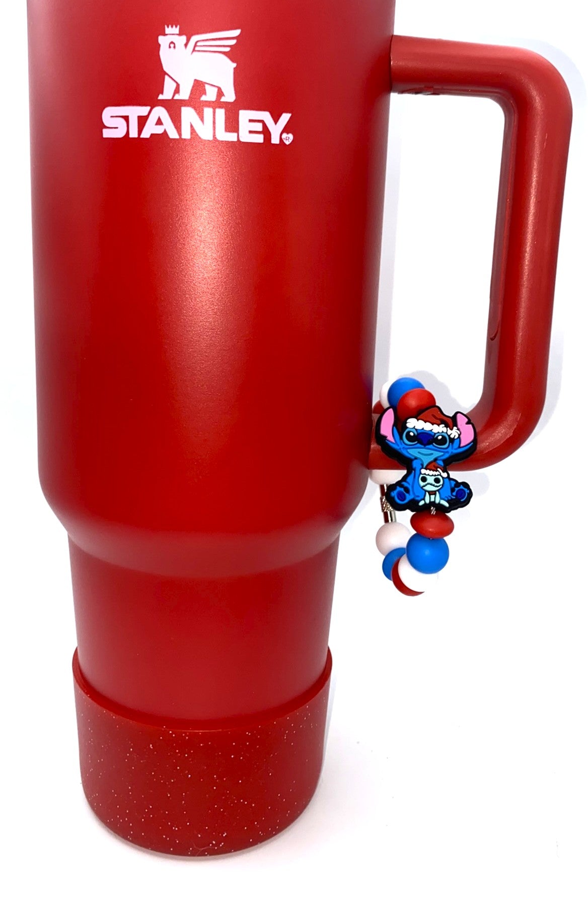 Blue Alien Santa Christmas Stanley Tumbler Cup Handle Charm