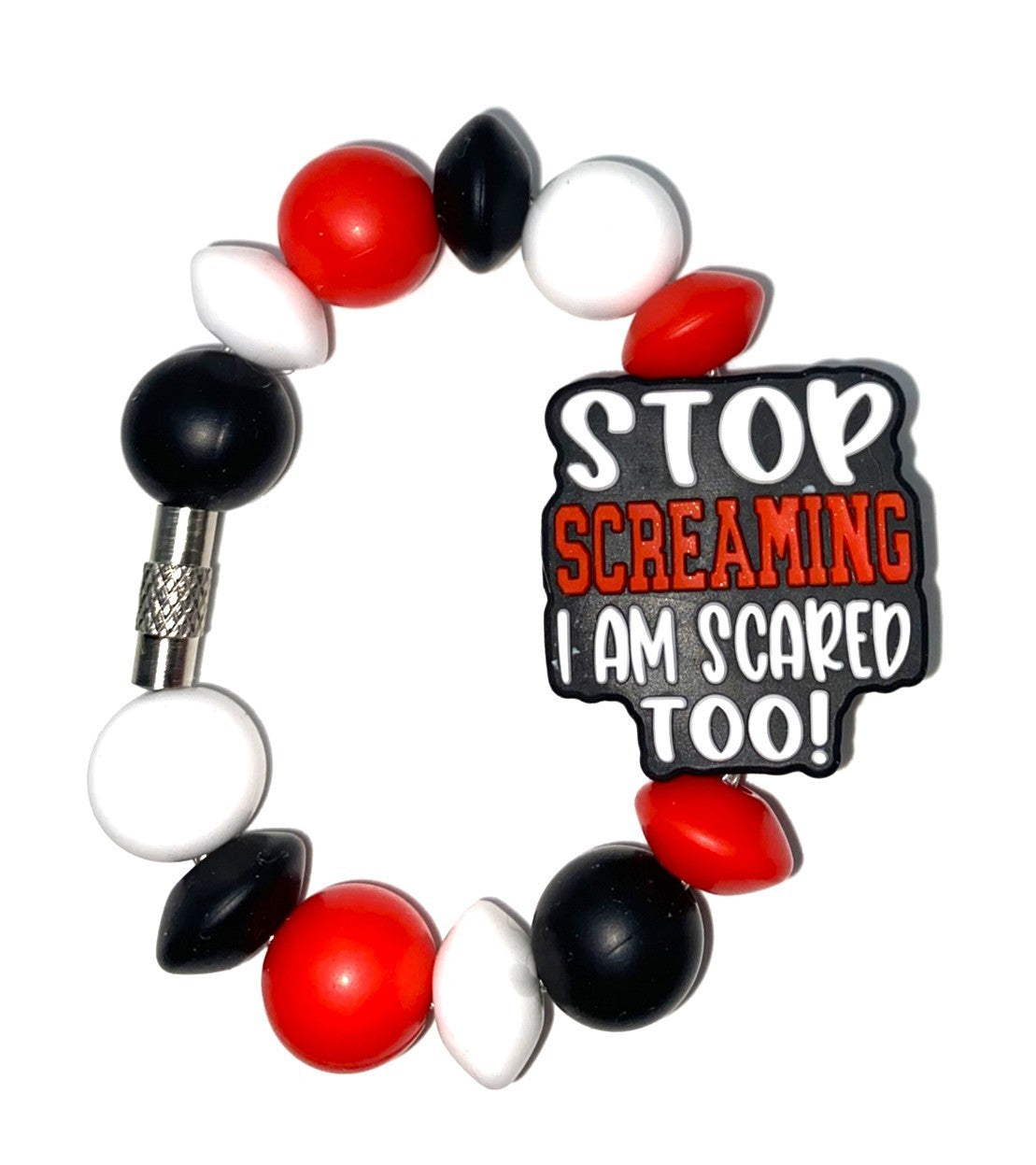 Stop Screaming I'm Scared Too Funny Medical Stanley Tumbler Cup Handle Charm