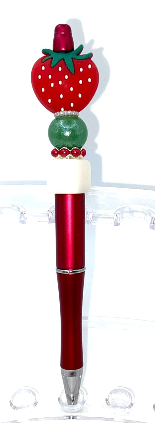 Strawberry 3D Beaded Pen