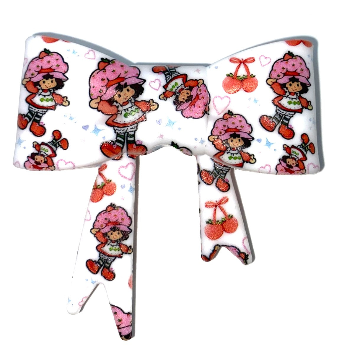 Strawberry Doll Bow Straw Topper