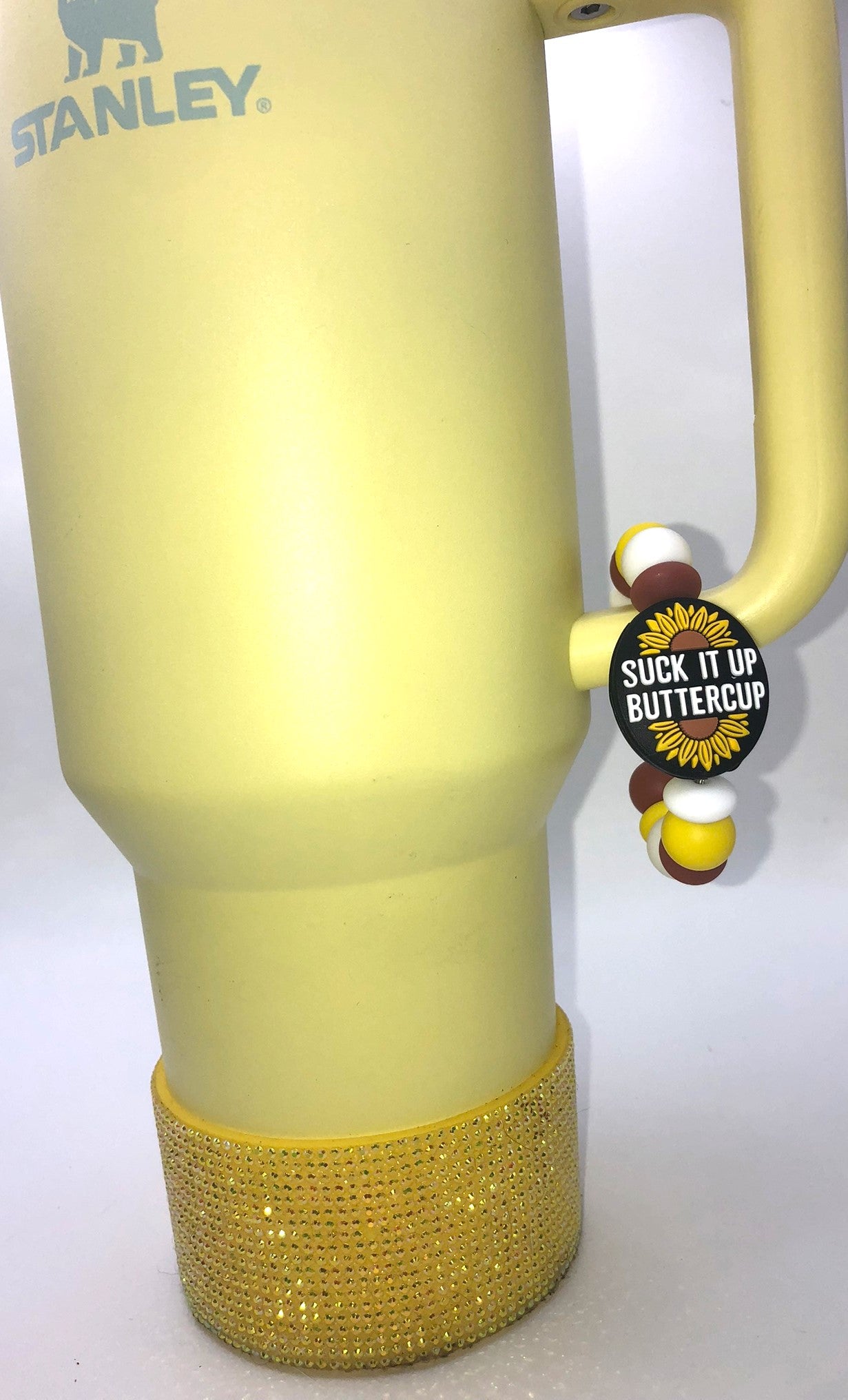 Suck It Up Buttercup Funny Stanley Tumbler Cup Handle Charm