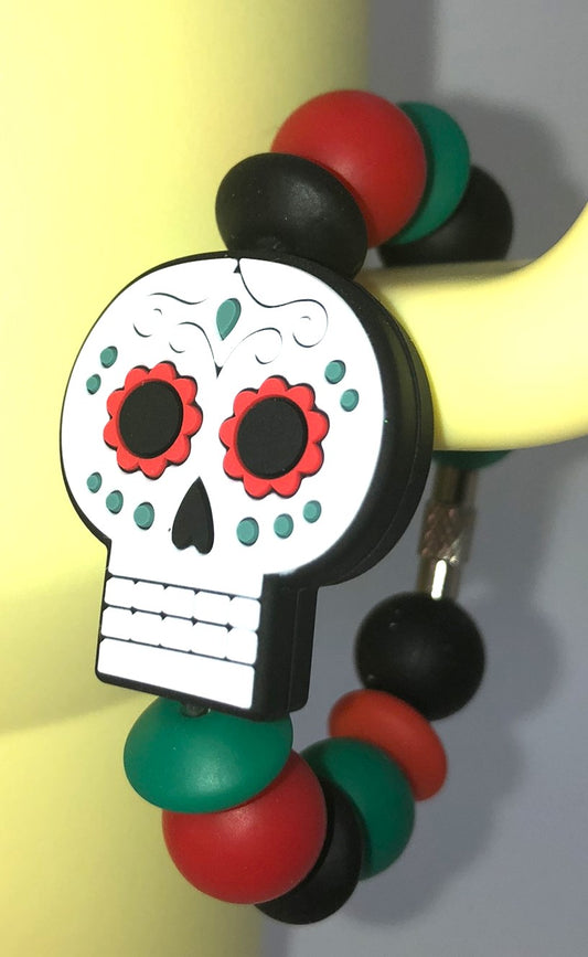 Sugar Skull Day Of The Dead Stanley Tumbler Cup Handle Charm