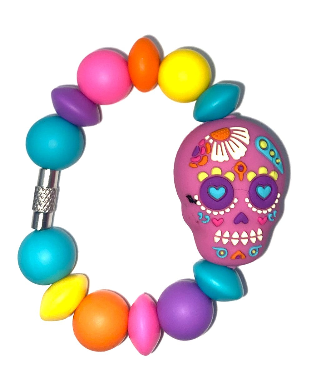 Sugar Skull Pink 3D Stanley Tumbler Cup Handle Charm