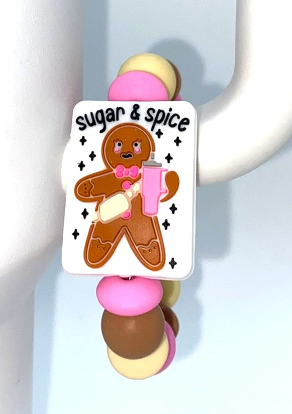 Sugar & Spice Bougie Gingerbread Man Christmas Stanley Tumbler Cup Handle Charm