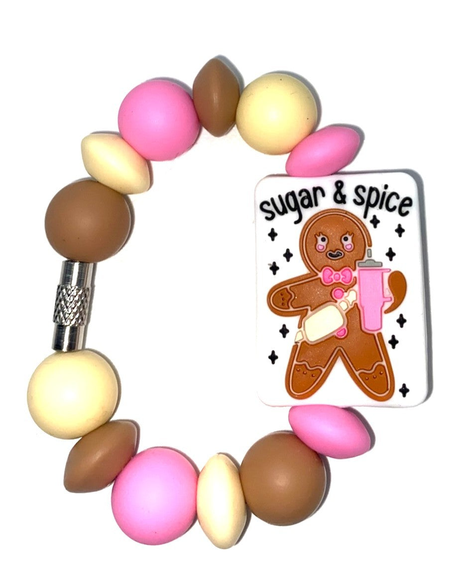 Sugar & Spice Bougie Gingerbread Man Christmas Stanley Tumbler Cup Handle Charm