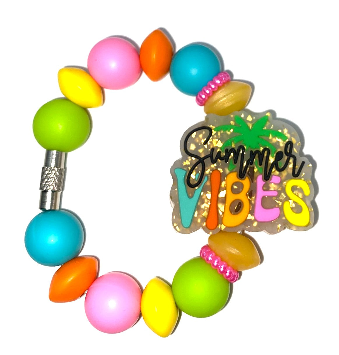 Summer Vibes Glitter Stanley Tumbler Cup Handle Charm