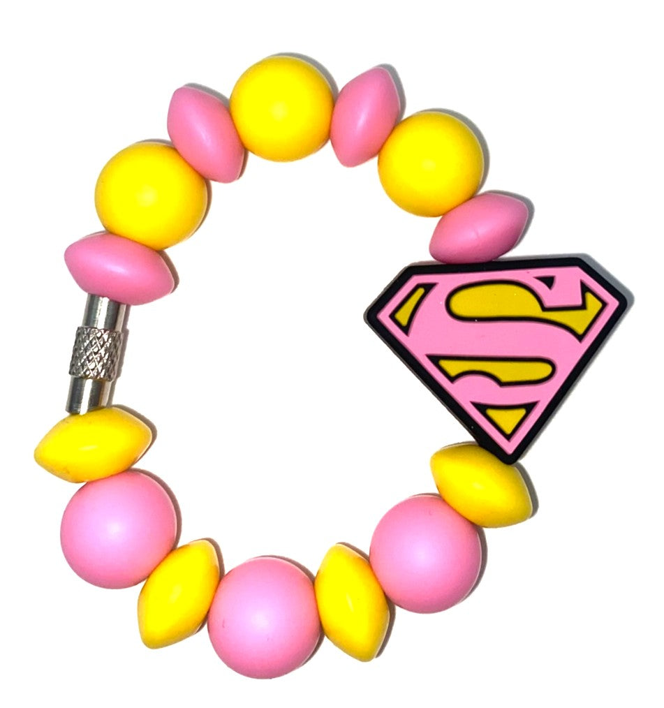 Super Teenage Girl Super Hero Symbol Logo Stanley Tumbler Cup Handle Charm