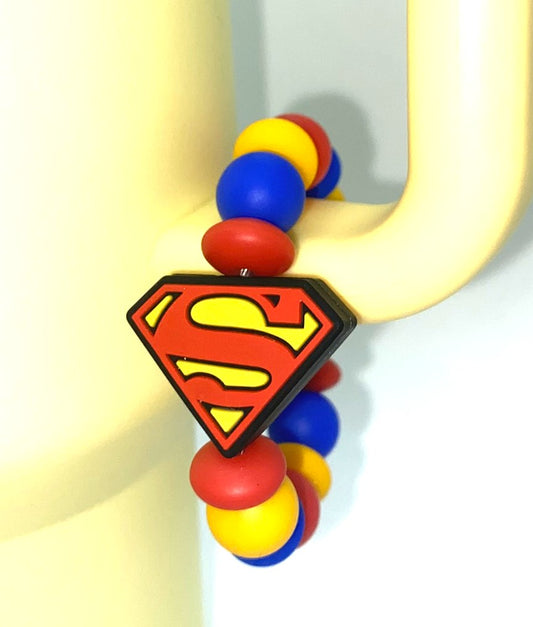 Super Guy Super Hero Symbol Logo Stanley Tumbler Cup Handle Charm