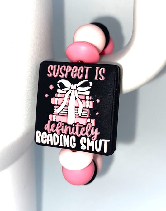 Suspect Is Definitely Reading Smut Stanley Tumbler Cup Handle Charm