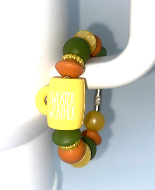 Sweater Weather Mug Stanley Tumbler Cup Handle Charm