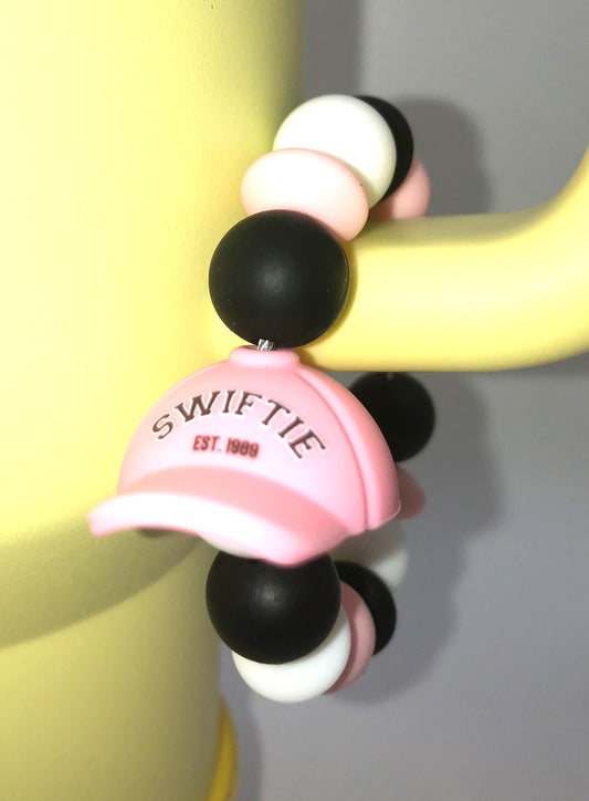 Swiftie Pink Baseball Hat Stanley Tumbler Cup Handle Charm