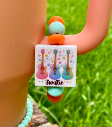 Swiftie Guitars Printed Singer Stanley Tumbler Cup Handle Charm