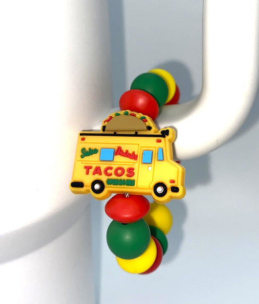 Taco Truck Mexican Food Stanley Tumbler Cup Handle Charm