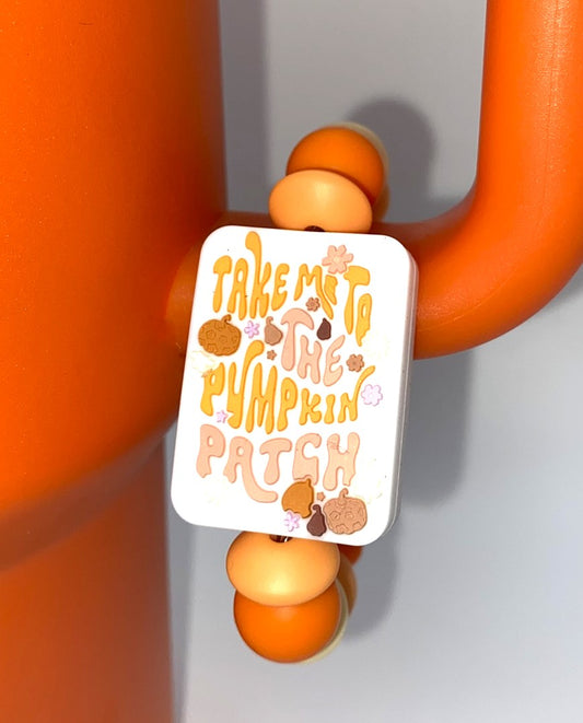 Take Me To The Pumpkin Patch Stanley Tumbler Cup Handle Charm