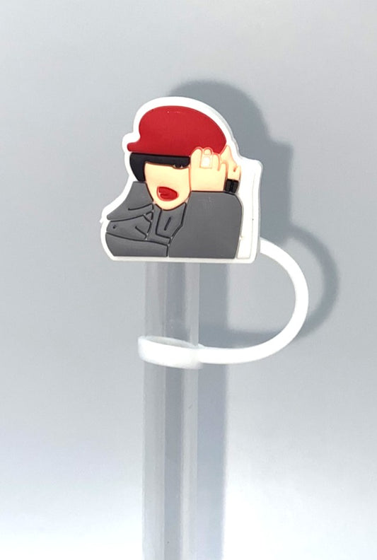 Swift Singer In Red 1989 Era Hat Straw Topper