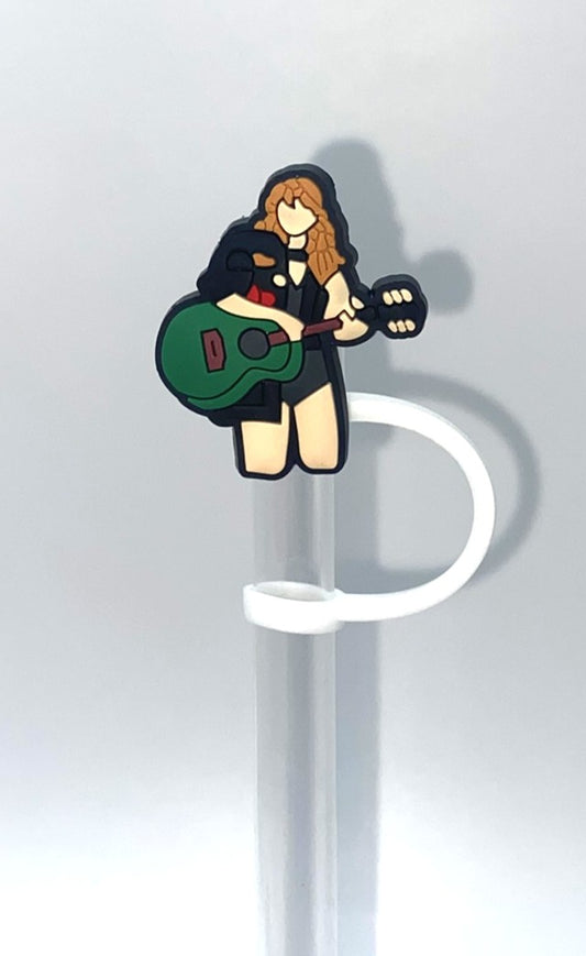 Swift Singer Playing Guitar Straw Topper