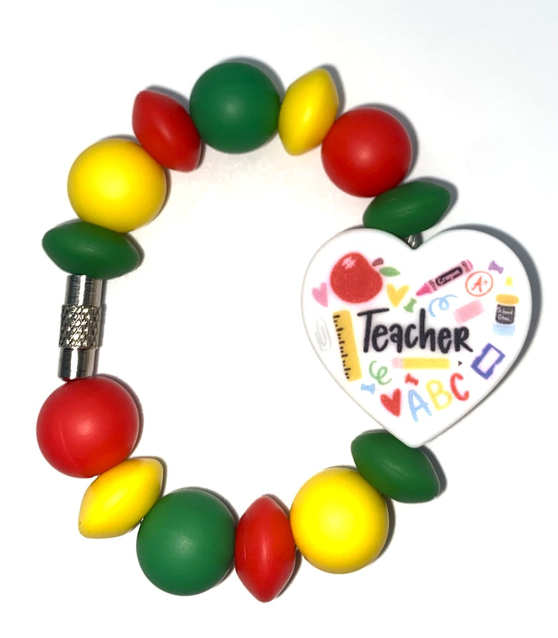 Teacher Heart School Supplies Stanley Tumbler Cup Handle Charm
