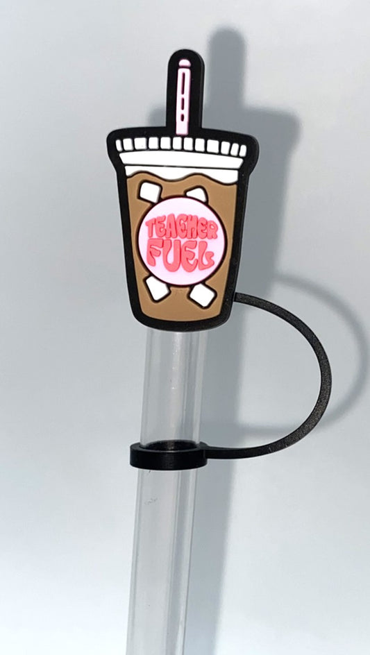 Teacher Fuel Iced Coffee Straw Topper