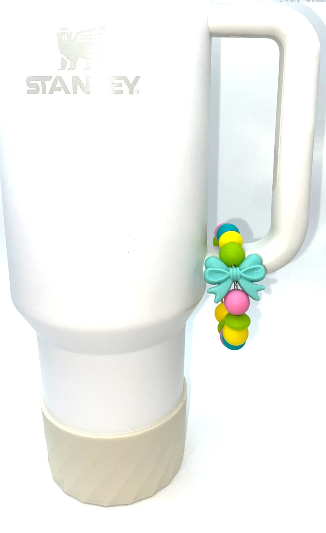 Turquoise Teal Coquette Bow Stanley Tumbler Cup Handle Charm