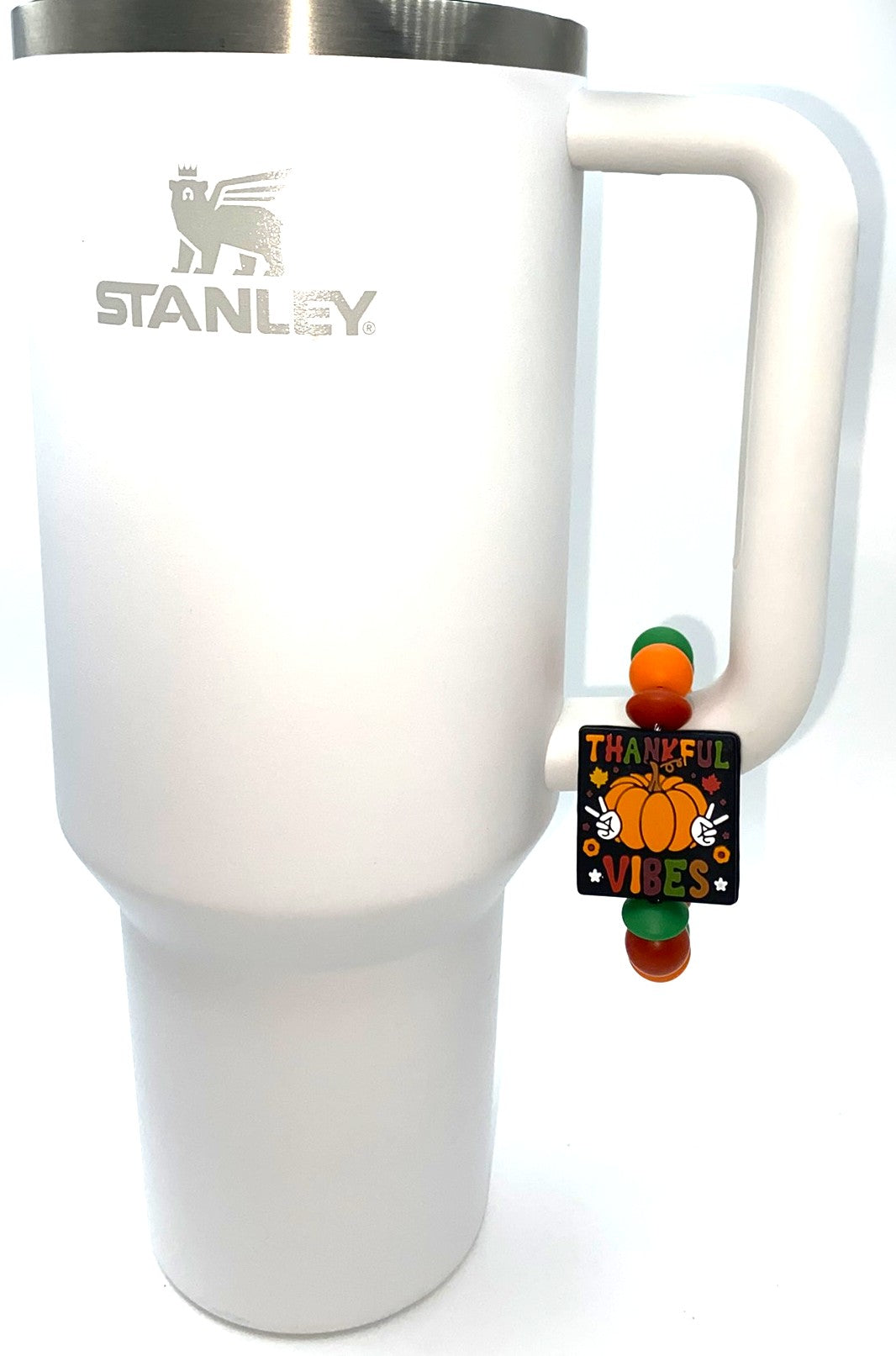 Thankful Vibes Thanksgiving Stanley Tumbler Cup Handle Charm