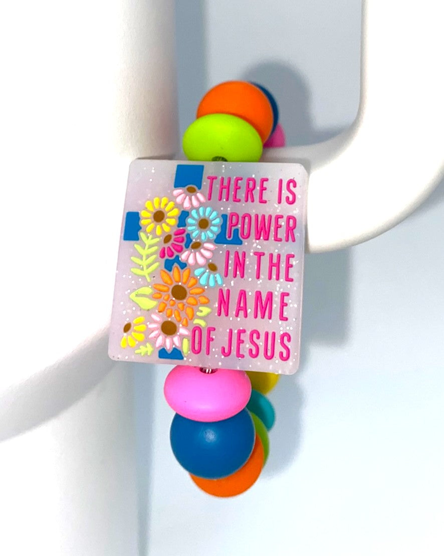 There Is Power In The Name Of Jesus Stanley Tumbler Cup Handle Charm