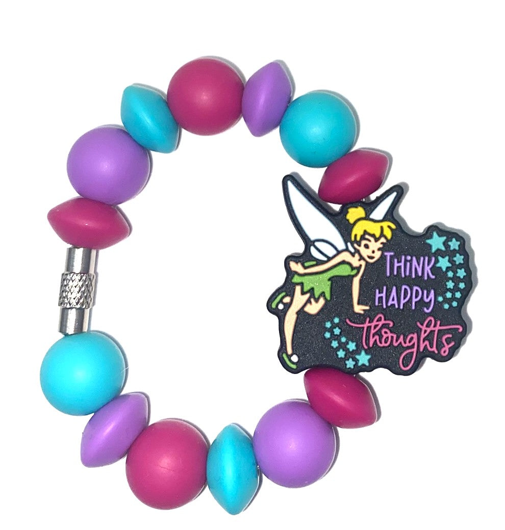 Think Happy Thoughts Magical Fairy Stanley Tumbler Cup Handle Charm