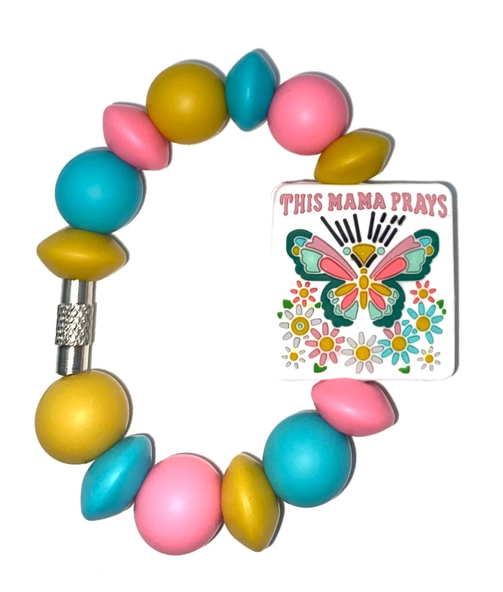 This Mama Prays Butterfly Stanley Tumbler Cup Handle Charm