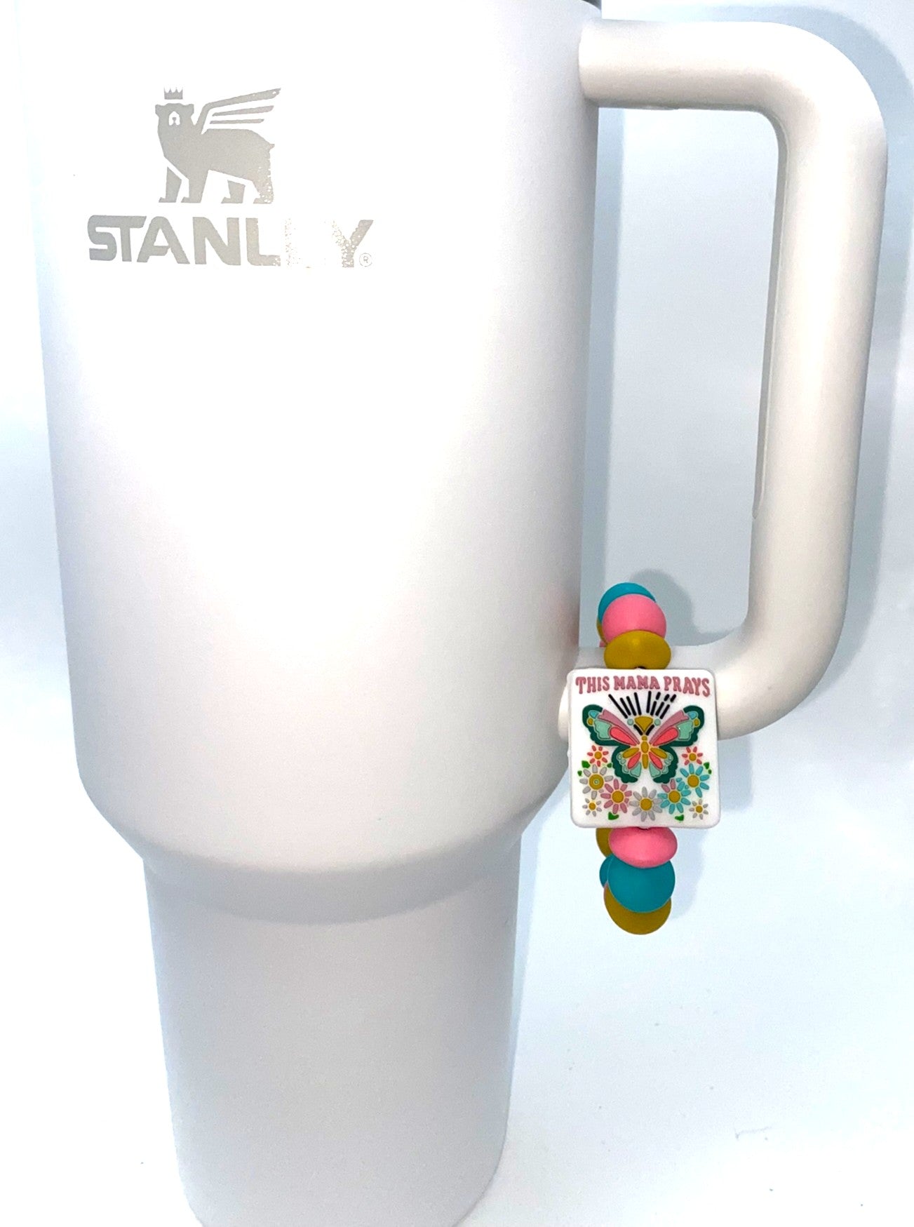 This Mama Prays Butterfly Stanley Tumbler Cup Handle Charm
