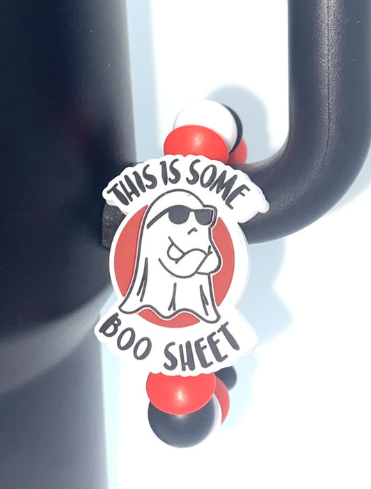 This Is Some Boo Sheet Ghost funny Halloween Stanley Tumbler Cup Handle Charm