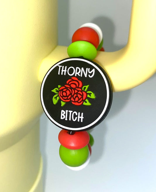 Thorny Bitch Round Stanley Tumbler Cup Handle Charm