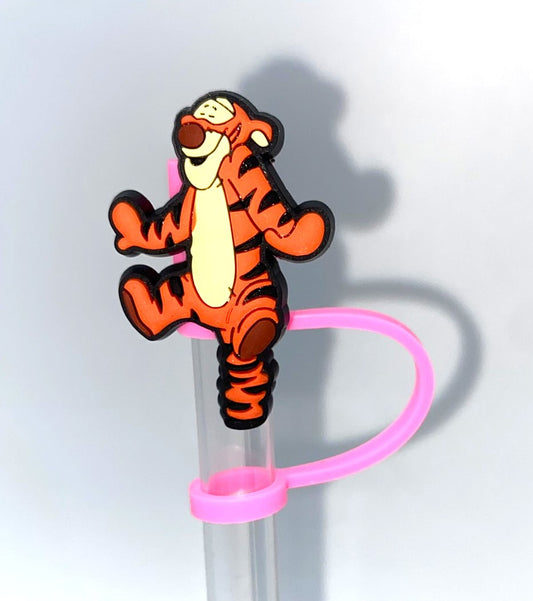 Bouncing Tiger Friend Thoughtful Yellow Honey Bear Straw Topper
