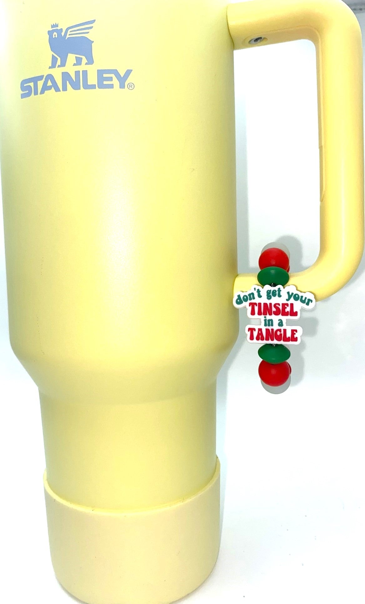 Don't Get Your Tinsel In A Tangle Funny Christmas Stanley Tumbler Cup Handle Charm