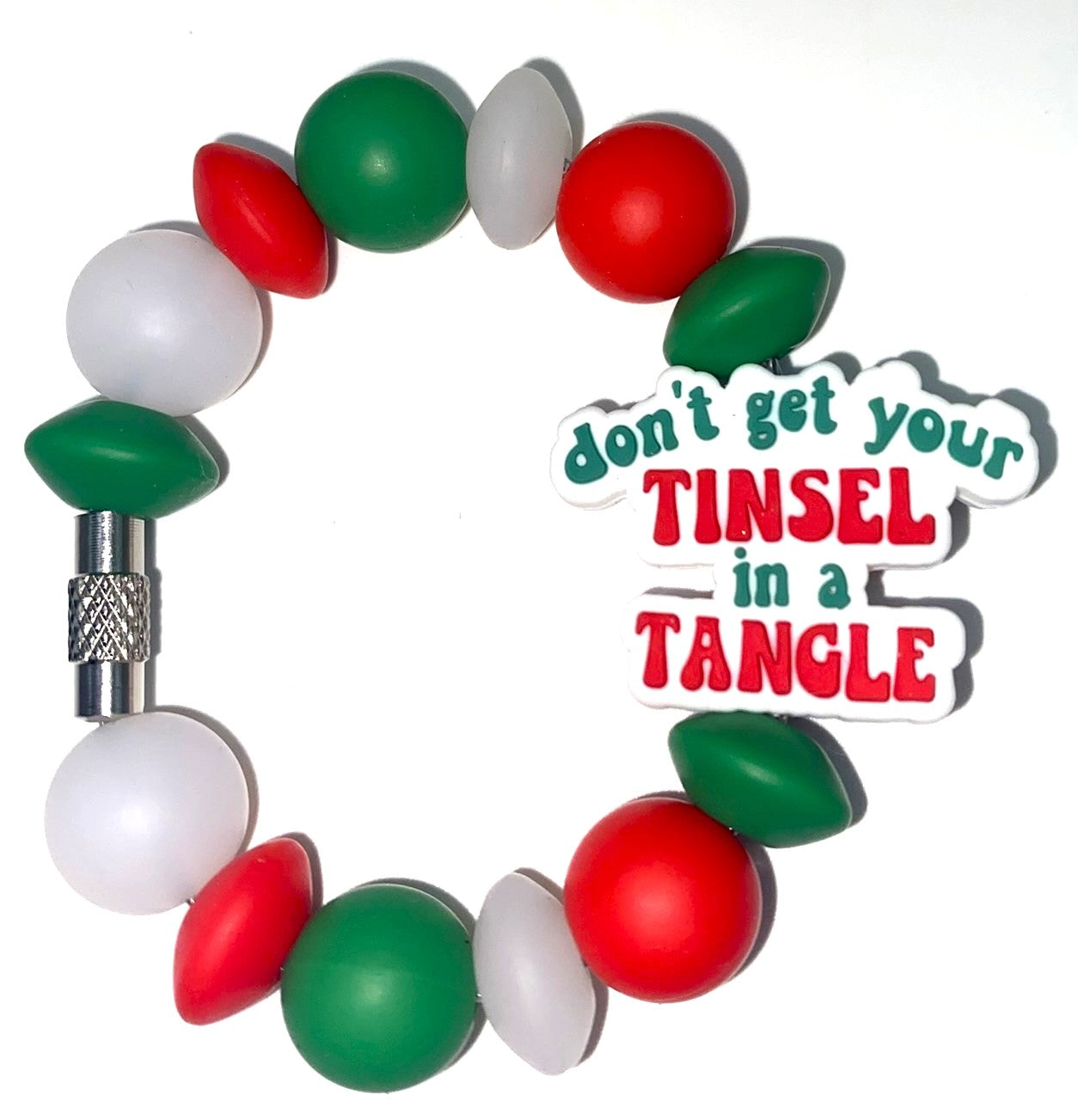 Don't Get Your Tinsel In A Tangle Funny Christmas Stanley Tumbler Cup Handle Charm