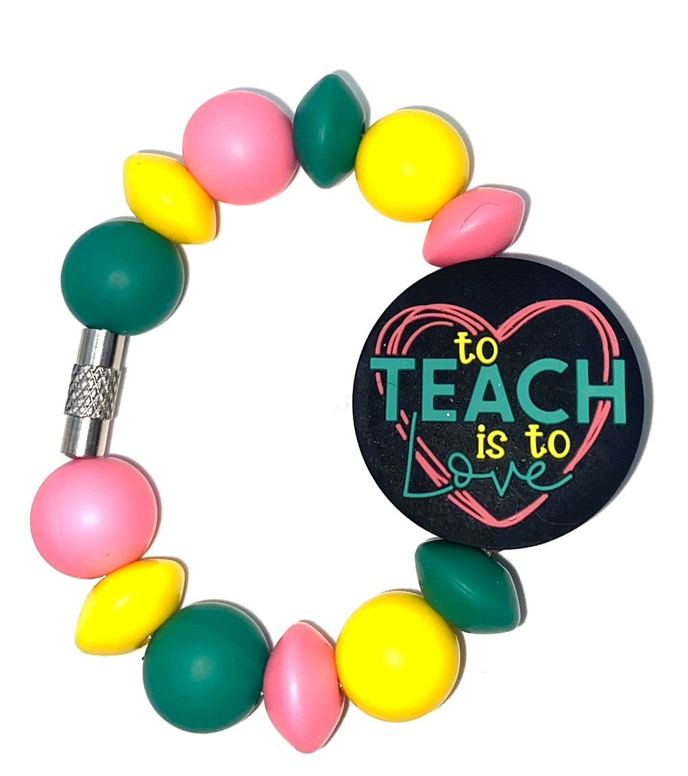 To Teach Is To Love Black Stanley Tumbler Cup Handle Charm