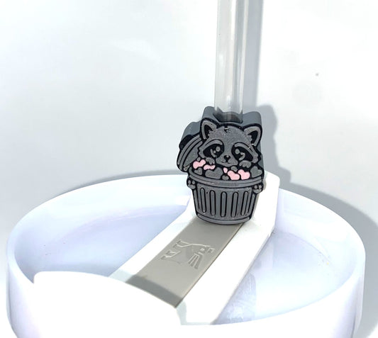 Trash Panda Raccoon Straw Sitter