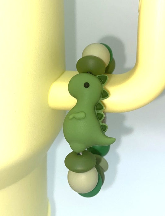 Green T-Rex Dinosaur 3D Stanley Tumbler Cup Handle Charm
