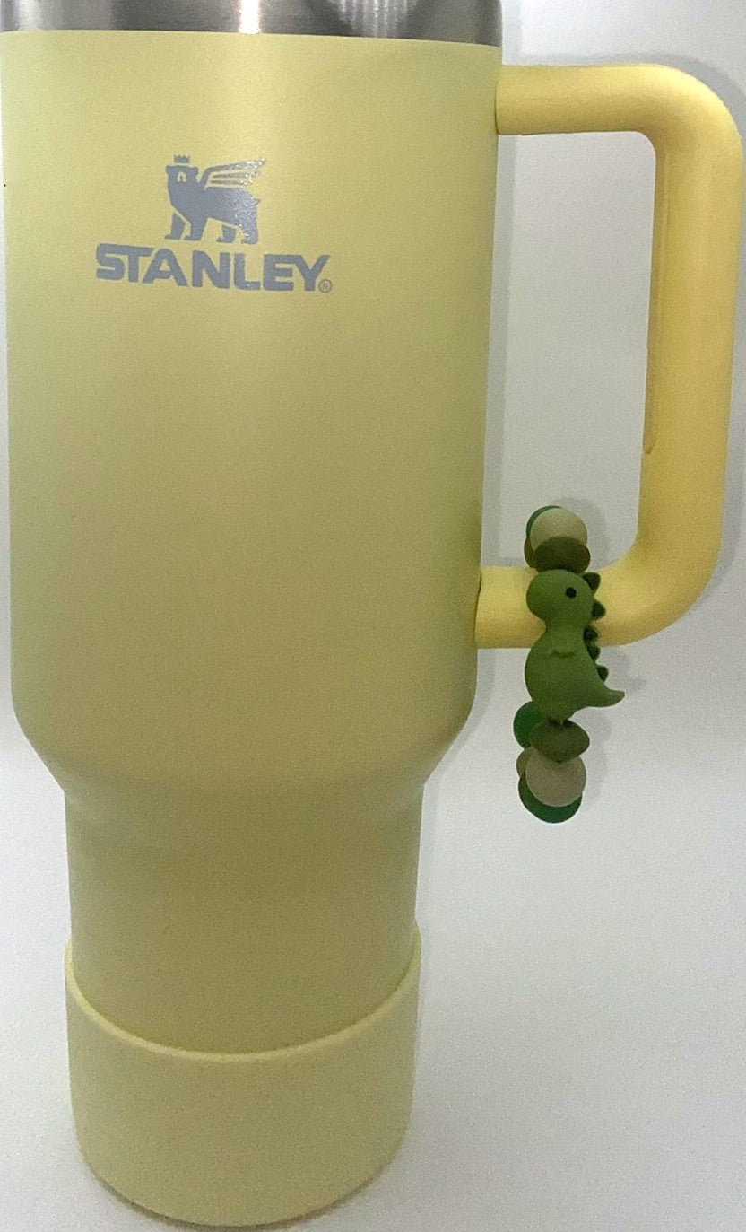 Green T-Rex Dinosaur 3D Stanley Tumbler Cup Handle Charm