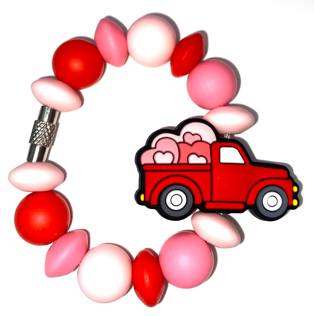 Red Truck Of Love Hearts Valentine Stanley Tumbler Cup Handle Charm