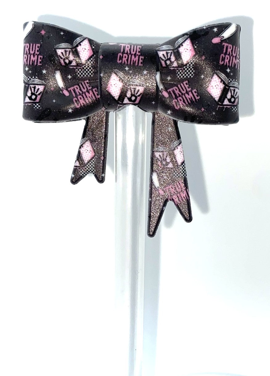 True Crime Bow Straw Topper